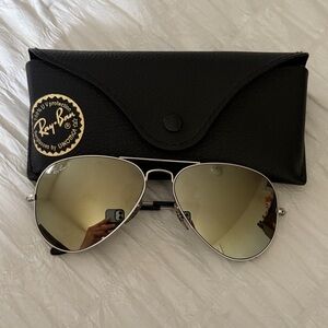 Ray-Ban Metallic Aviator Sunglasses